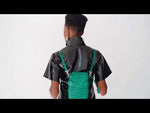 Load and play video in Gallery viewer, A studio videoshoot for OCTAVIO EMERALD CROC 4 WAY BACKPACK, a cute green backpack with croc look and feel by MDLR
